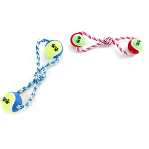 Juguete de Cuerda con Dos Pelotas de Tenis Yommy de 38 cm, Juguete Interactivo para Mascotas - Product Image 4