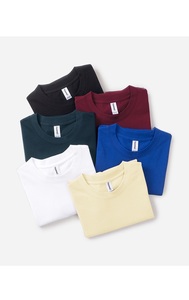 Oversized Drop Shoulder Crew Neck Short Sleeve Tee 240GSM 100% Cotton Blank T Shirt Unisex - Product Image 1