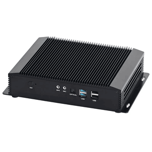 Nuevo Mini PC Industrial sin ventilador Intel Core <span class=keywords><strong>I5</strong></span> <span class=keywords><strong>1035G1</strong></span> Dual Core 8 hilos <span class=keywords><strong>CPU</strong></span> 2x RJ45 LAN 2x RS232 COM Escritorio de metal resistente - Product Image 2
