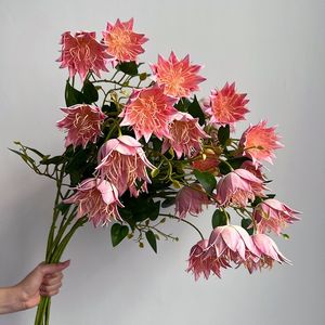 KEWEI 1023 Popular Real Touch 3 cabezas <span class=keywords><strong>Coelogyne</strong></span> orquídea lirio flor decoración del hogar - Product Image 1