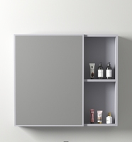 Miroir de salle de bain moderne de luxe à LED avec lavabo résistant à l'eau pour hôtels et carcasse en aluminium