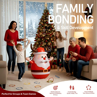 Jeu de lancer d'anneaux gonflable interactif pour enfants, décoration de fête de Noël en plein air