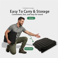 Toilette pliable d'urgence Shanhuang BSFT01 noire, légère, portable, lavable, en ABS, pour le camping et les voyages