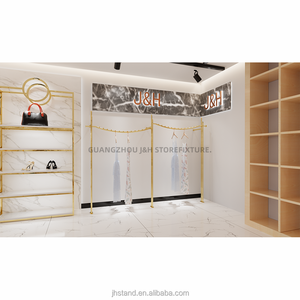 Moda showroom negozio di <span class=keywords><strong>abbigliamento</strong></span> mobili design oro appendiabiti design negozio nero <span class=keywords><strong>uomo</strong></span> <span class=keywords><strong>abbigliamento</strong></span> design interior design - Product Image 5