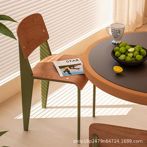 Nordic Retro Solid Wood Dining Chair With <b>Backrest</b> For Dining Room Adult Use - Product Image 1