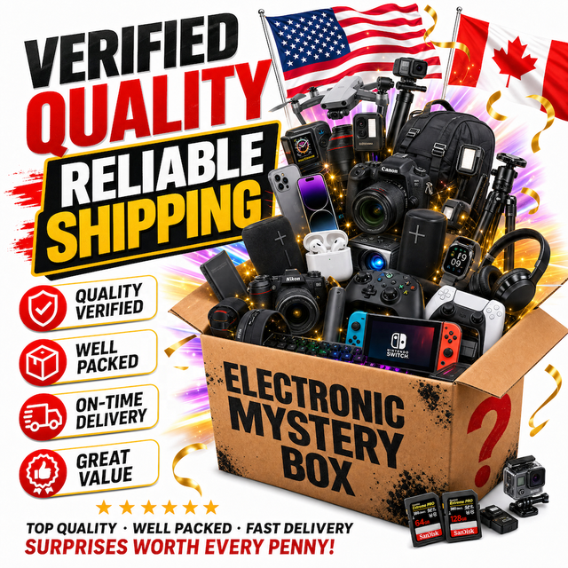 US Direct Shipment COSMOVA 3C Advanced Electronics Mystery Box 100% Surprise High Value Earphone Smart Watch Tablet Laptop