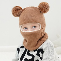 Set di Cappelli e Sciarpe Invernali Jacquard Ricamati per Bambini Musulmani, con Fodera Calda per Ragazzi e Ragazze dai 2 ai 7 Anni