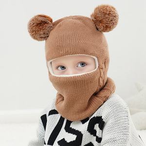 Ensemble bonnet et écharpe tricotés pour enfants, doublure chaude, pour garçons et filles de 2 à 7 ans - Product Image 6