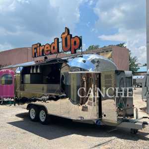 Camion mobile de nourriture d'acier inoxydable moderne | Premium Burger et remorque de restauration de chariot de café à vendre - Product Image 1