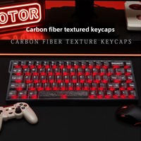 [Carbon-Fiber-Textured Keycaps] Cross-Border Best-Seller Made in China for English Japanese Russian and Korean PC Keyboards