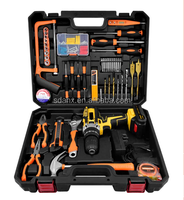 Kit de perceuse électrique économique 21V, durable, en acier au carbone, sans balais, avec mallette rigide pour réparations domestiques