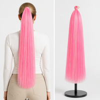 Cheveux synthétiques mélangés en gros pour tresses, 24 pouces, 100g, fibres résistantes à la chaleur, doux et lisses, extensions de cheveux pour tresses au crochet