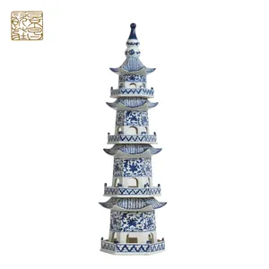 Oriental Chinese Decoration Ceramic Pagoda For Home And Hotel