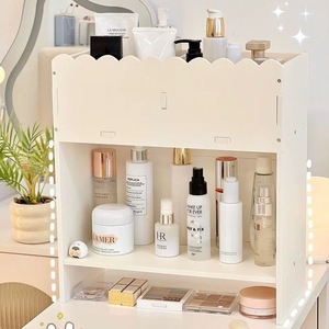 Desktop Bookshelf Corner Vertical Multi Tiered Small Student Dorm <b>Desk</b> Storage Organizer for Books <b>Toys</b> Personal Care Items - Product Image 2