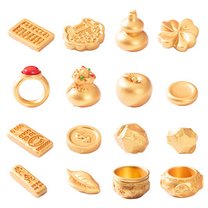 Adorno de barra de oro de resina para paisaje en miniatura, decoración para el Año Nuevo Chino, accesorio decorativo para sala de estar - Product Image 5