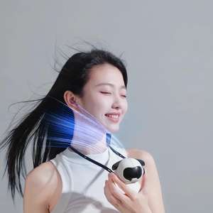 Aewmofuse Ventilador eléctrico portátil y recargable por USB, ventilador colgante para el cuello de gran capacidad con tres velocidades de viento - Product Image 6