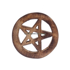 Pentagrama de madera hecho a mano para colgar en la pared, para el hogar, oficina, Hotel y restaurante - Product Image 2