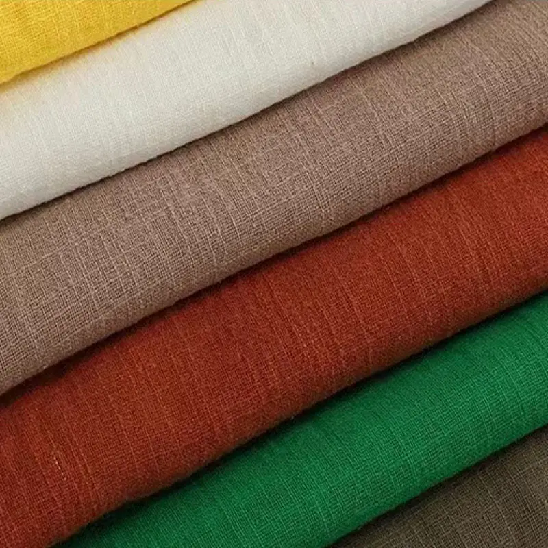 Imitation hemp bamboo 100% cotton slub fabric for garment