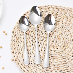 Ensemble de cuillères en acier inoxydable, cuillère à café à long manche, vaisselle réutilisable pour adultes et étudiants - Product Image 2