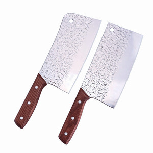 Cuchillo de cocina con patrón martillado, cuchillo de chef forjado, cuchillo para cortar huesos, cuchillo para rebanar, juego de cuchillos de cocina de acero inoxidable con agua. - Product Image 5