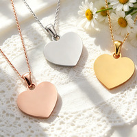 Collier Cœur Vierge Personnalisable en Acier Inoxydable pour Gravure Laser Nom OEM ODM – Vente en Gros
