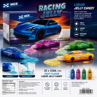 Bonbons liquides personnalisés pour voitures de course, saveur fruits mélangés, fabricant de confiseries OEM ODM sous marque privée