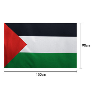 Vendita Diretta di Fabbrica Bandiere all'Ingrosso Personalizzate 90 X 150cm 5FT X 3FT con Occhielli in Poliestere Premium, Bandiera della Palestina - Product Image 6