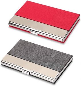 Unisex Name <b>Holder</b> Stainless Steel & Pu Leather Credit Luxury Business Card Case - Product Image 4