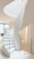 Escalier en arc rotatif en acier inoxydable personnalisé HZ, escalier moderne pour appartements, villas, hôtels