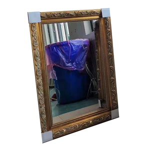 Brillant 60x90 cm 5057 or cadre en bois <span class=keywords><strong>verre</strong></span> mur miroir Stock classique sculpture <span class=keywords><strong>photo</strong></span> peinture solide pin bois profil cadre - Product Image 2