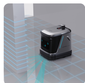 Robot de nettoyage de sols Q3 à prix avantageux pour entrepôts et usines, navigation automatique, aspirateur, balayeuse, laveuse, dépoussiéreur 4-en-1 MC-1498 - Product Image 3