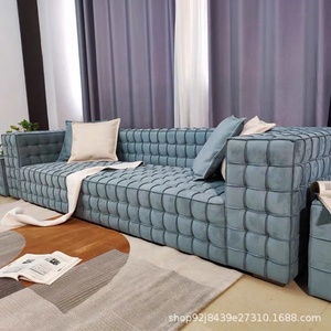 Grand deux places: 194cm salon nordique de luxe salle de réunion salon canapé en tissu abrasif moderne - Product Image 3