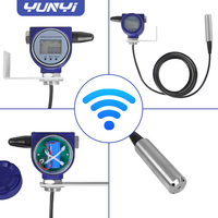 Yunyi pemancar tingkat bawah air, nirkabel IP68 4-20mA Output untuk tangki air pemantauan kotoran bertenaga surya instalasi mudah