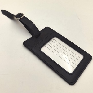 Set Personalizzato Porta Passaporto <span class=keywords><strong>e</strong></span> Etichetta Bagaglio in Pelle PU Nera, <span class=keywords><strong>Portafoglio</strong></span> da Viaggio Sottile - Product Image 4