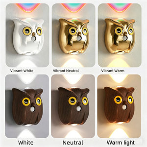 Intelligent Induction Owl Night <b>Light</b> No Wiring Magnetic Suction Rechargeable for Hallway - Product Image 5