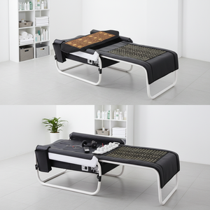 Korea <span class=keywords><strong>Master</strong></span> V3/V4/V6 Lendenwirbelsäulen-Traktions-Heiztherapie-Strecker aus Kunstleder für Chiropraktik, Jade, Wärme-Infrarot-Massagebett - Product Image 2