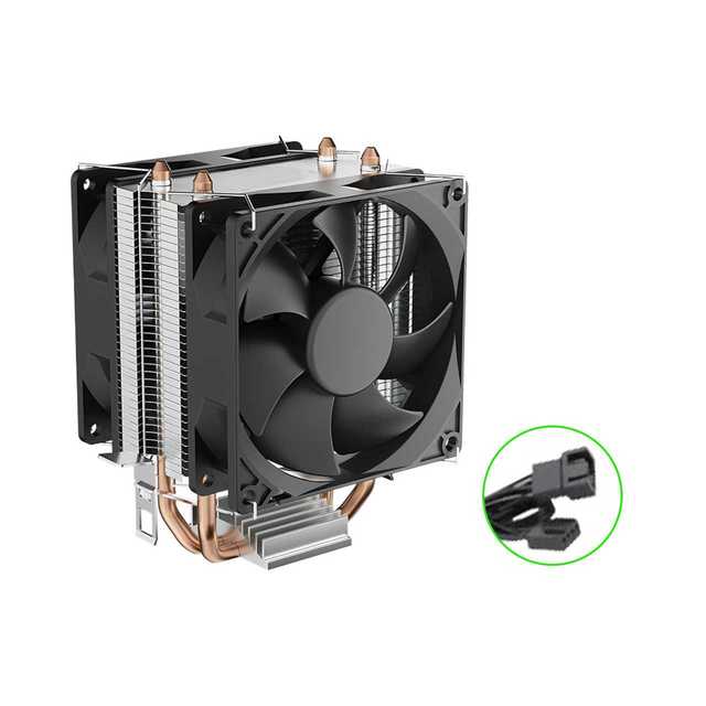 CPU Cooler 21dB Ultra Quiet 60000H Lifespan 1800RPM 4Pin Fan 100W TDP for Intel AMD Desktop