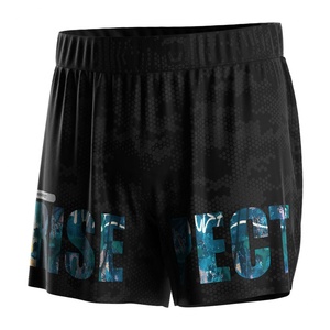 Shorts de sport personnalisés en polyester à taille élastique pour la sublimation, idéaux pour le cyclisme, le bodybuilding, le yoga et l'entraînement physique en club - Product Image 1