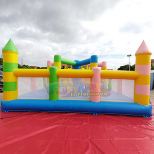 Gran parque infantil inflable de calidad comercial para exteriores, ciudad de diversión para niños, casa de brinco con pista de obstáculos - Product Image 3