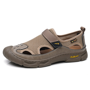 Men's Mesh Sandals Solid Pattern Open Toe Breathable EVA Sole Casual <b>Slides</b> Summer Shoes - Product Image 5