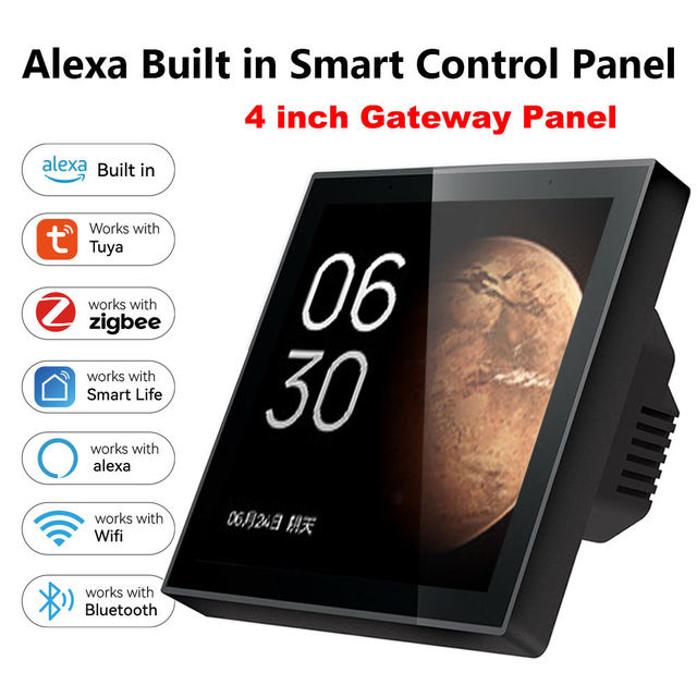 2026 Tuya 4 " Inch All-in-One Smart Home Control Center Touch Screen Display Smart Hub Voice- Alexa Control Panel Smart Home Kit