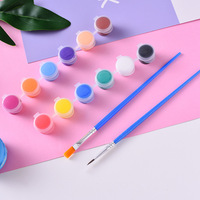 Fournitures artistiques non toxiques, ensemble de 12 mini-peintures acryliques lavables, bandes de peinture acrylique pour enfants et adultes, peinture artistique et artisanat