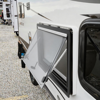 Ventanas de aluminio para caravanas, ventanas de acrílico con mecanismo de apertura y cierre para autocaravanas, caravanas y remolques, 500x450 mm