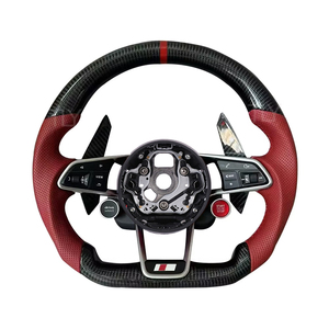 Volante in Pelle e Fibra di Carbonio per <span class=keywords><strong>Audi</strong></span> R8, Q5 2019, <span class=keywords><strong>RS6</strong></span> C7, A5 2013, A3 8Y 8V, A6 2017, TT 8N 2016 2015, S5 - Upgrade - Product Image 2