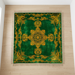 Tapis oriental de luxe PRIME ROYAL ENTERPRISE, fait main en pure soie persane, moderne, lavable, antidérapant, épaisseur 2-3 mm - Product Image 1