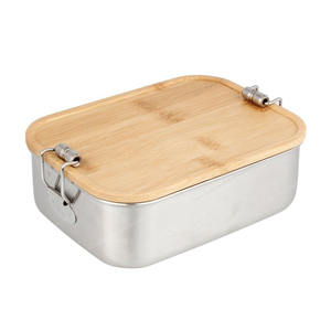 Boîte à lunch écologique avec couvercle en bambou sans BPA pour enfants et adultes - Product Image 1