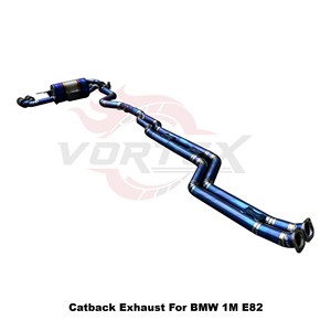 Échappement Vortex à optimisation sonore agressive pour BMW 1M Coupé E82 3.0T 2011-2012, bleu titane, soupape électrique - Product Image 4