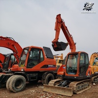 En stock, excavatrice sur chenilles DOOSAN DX75 d'occasion, 7,5 tonnes, excavatrice hydraulique pour projets de construction urbaine et agricole