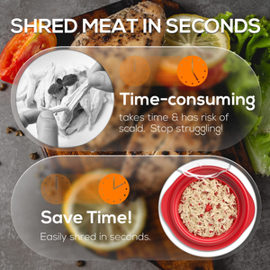 Manual Chicken Shredder Tool Large Visible Anti Slip Ergonomic Handle With Brush for Kitchen <b>Meat</b> Shredding - Product Image 4