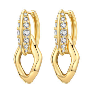 Des boucles d'oreilles en or détachables sont le cadeau idéal pour une fille, et également un choix parfait pour un anniversaire ou un cadeau d'anniversaire de naissance. - Product Image 1